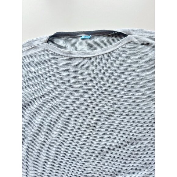 J MCLAUGHLIN Asha Light Blue 100% Cotton Open Knit Tasseled Poncho, One Size - Picture 7 of 14